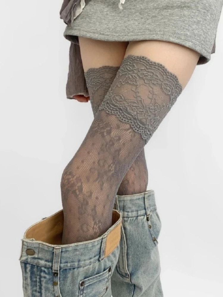 Sexy lace trimmed nylon fishin - Fishing Socks 评论和价格